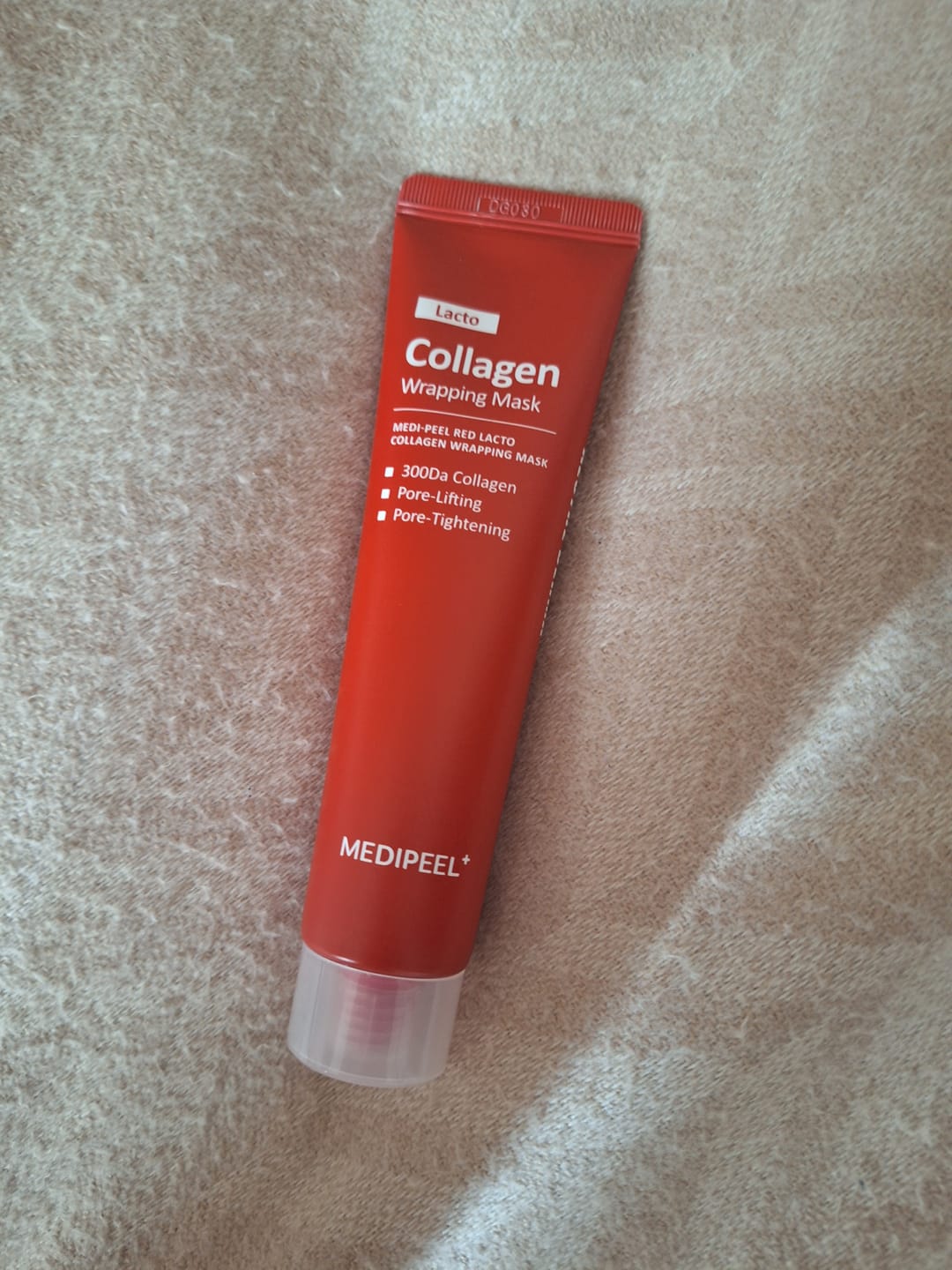 Customer photo review of Maska-plēve poru sašaurināšanai ar kolagēnu Medi-Peel Red Lacto Collagen Wrapping Mask