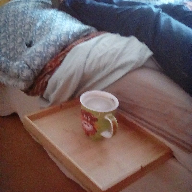 Customer photo review of The Original Bedside Shelf / BedShelfie - Slide
