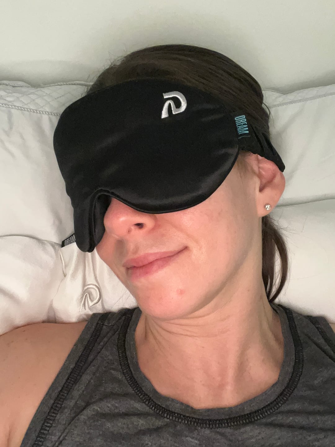 Customer photo review of Performance Silk Sleep Mask