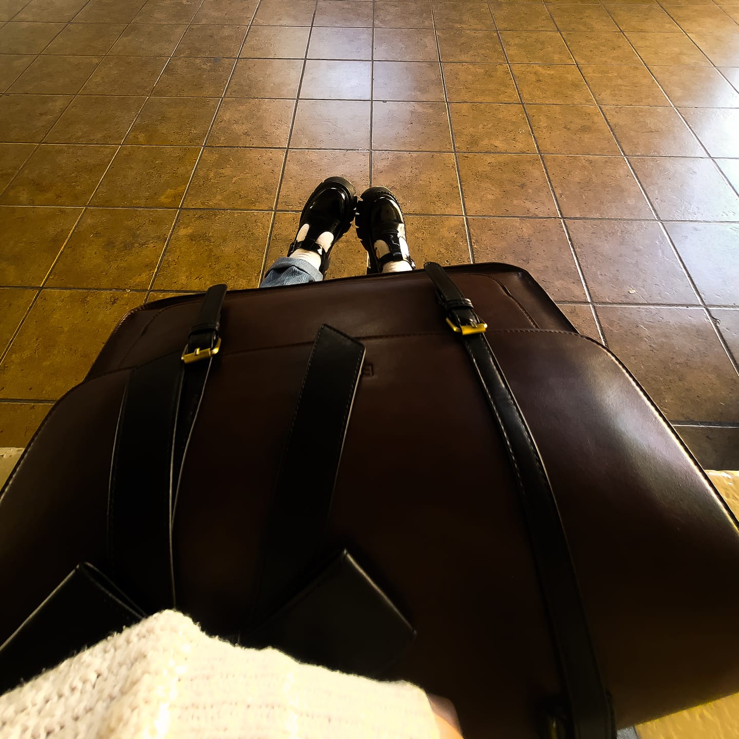 Customer photo review of Cocoa Truffle Ecosusi Classic Bow Briefcase