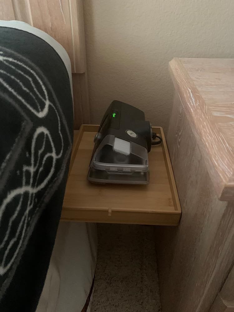 Customer photo review of The Original Bedside Shelf / BedShelfie - Slide