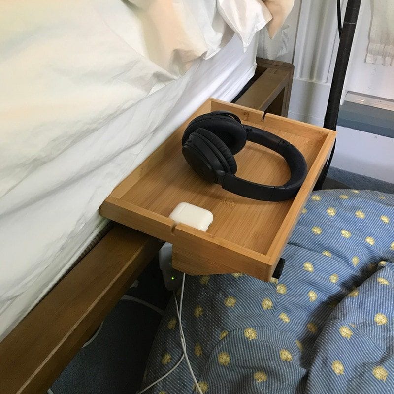 Customer photo review of The Original Bedside Shelf / BedShelfie - Slide