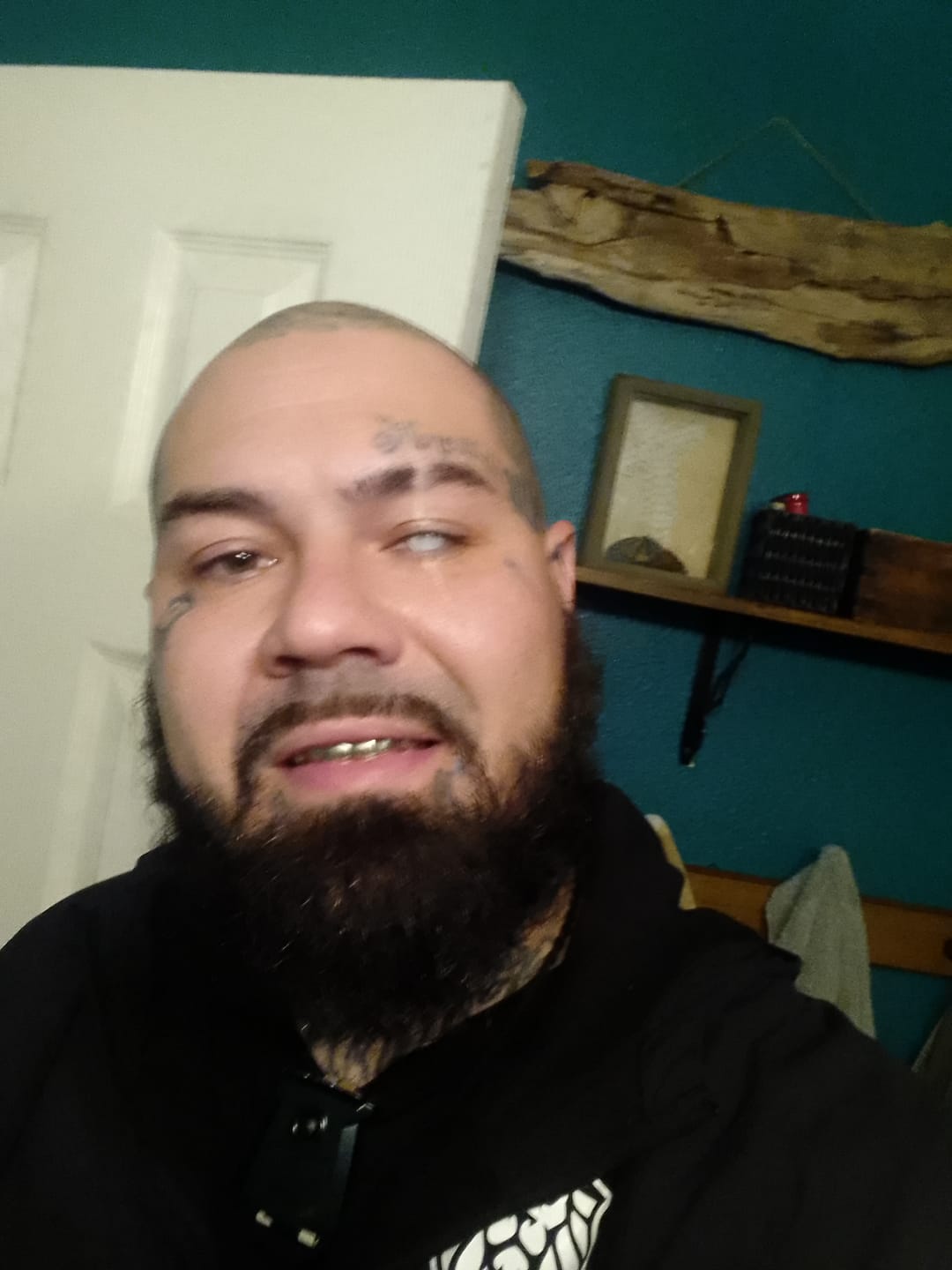 Customer photo review of Halloween Rick White Contact Lenses