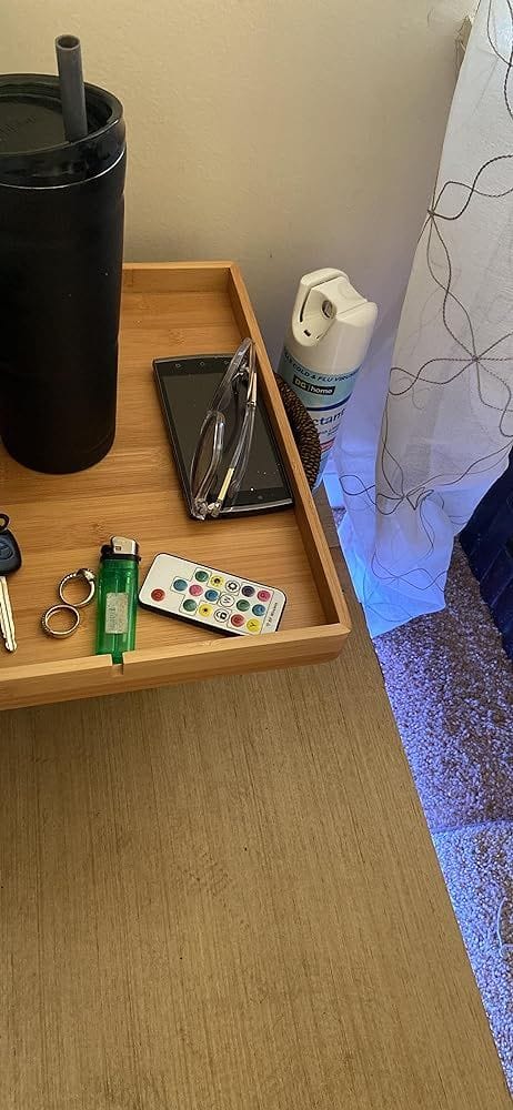 Customer photo review of The Original Bedside Shelf / BedShelfie - Slide