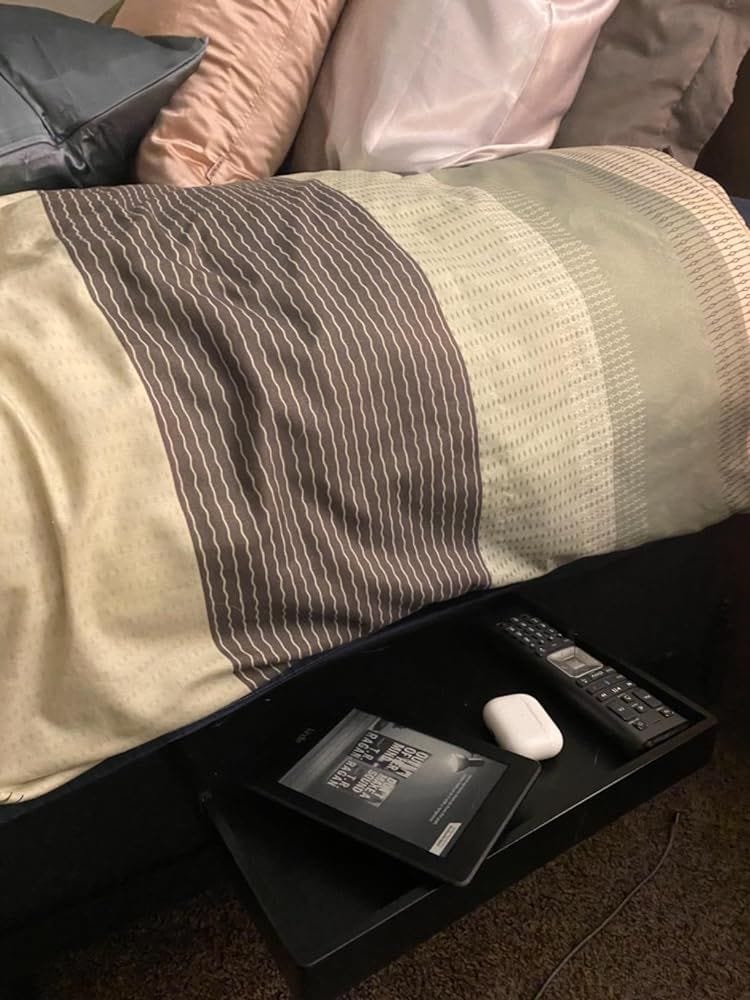 Customer photo review of The Original Bedside Shelf / BedShelfie - Slide