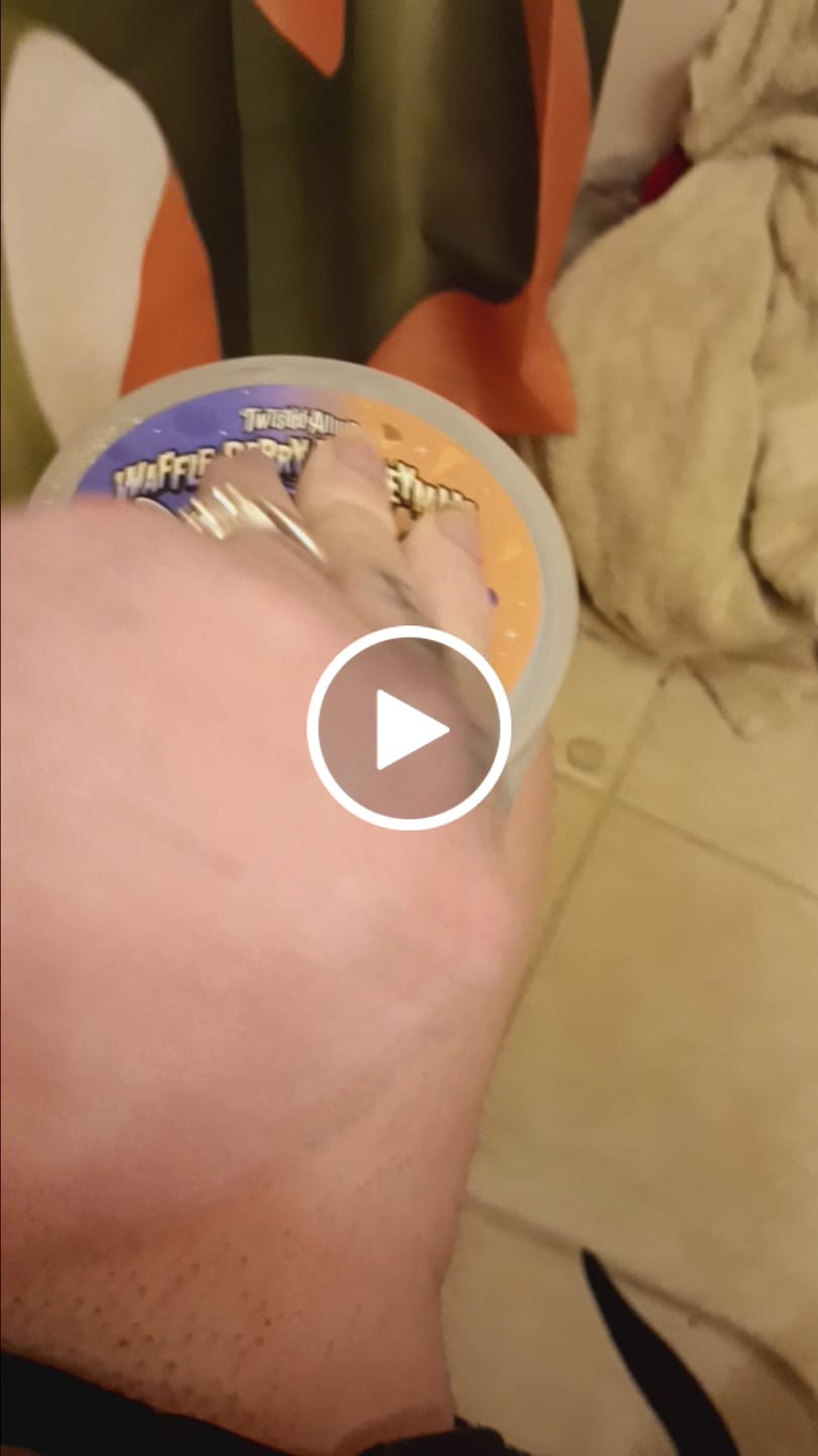 Customer video review of Waffle Berry Boogeyman Split Scrub (Blueberry Cheesecake Ice Cream & Waffle Cone)