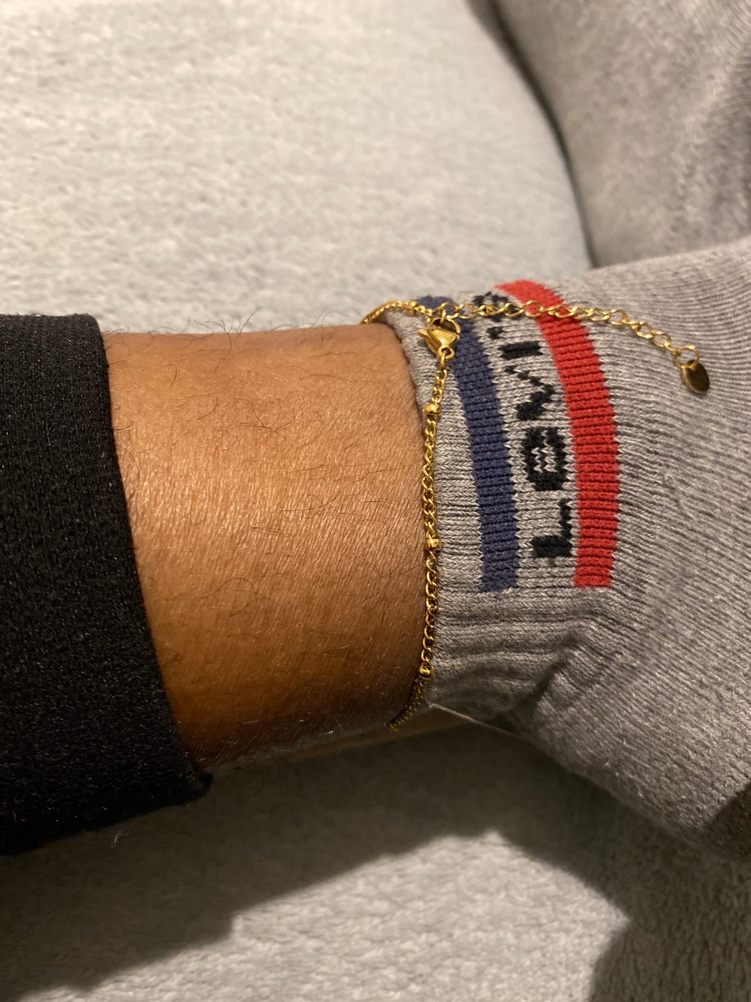Customer photo review of Beads Fußkette | 18K vergoldet