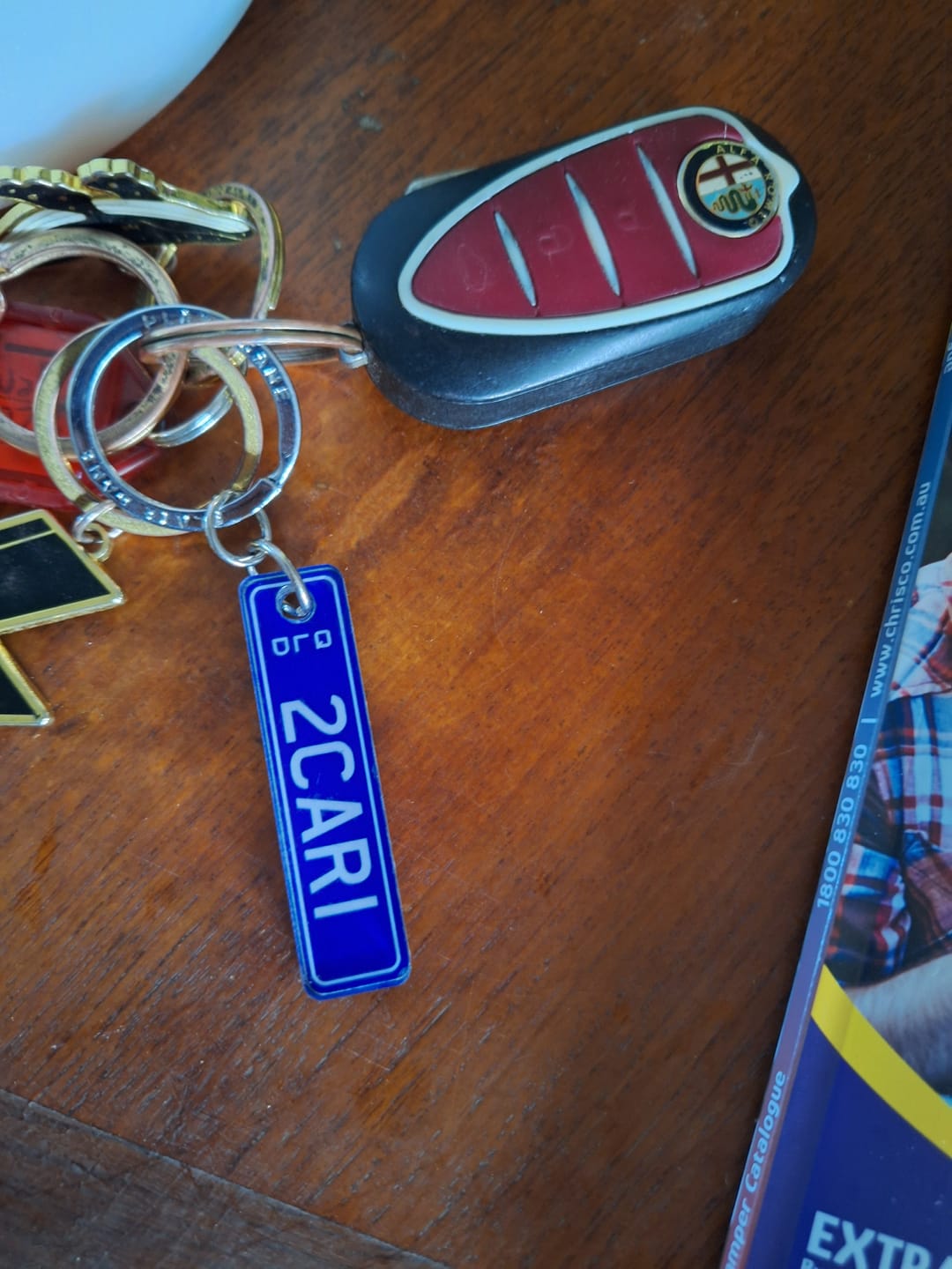 Customer photo review of QLD Colour Licence Plate Custom Keychain