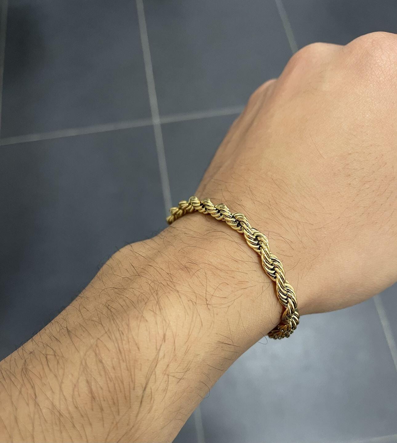 Customer photo review of ROPE BRACELET - GOLD (5𝘮𝘮)