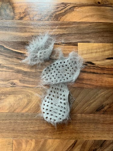 Customer photo review of Pfoten Wiese - Dampfbürste für Katzen