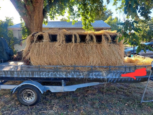 Customer photo review of Hunting Blind Raffia Grass (Pack)