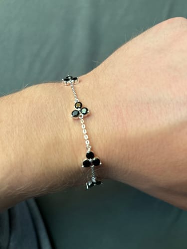 Customer photo review of Como Link Bracelet  - Silver Onyx