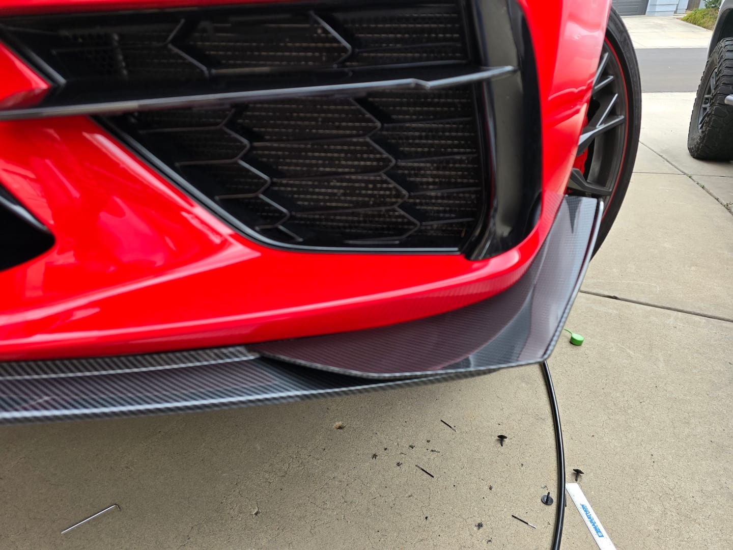 Customer photo review of Corvette C8 Z06 Z07 Conversion Front Lip