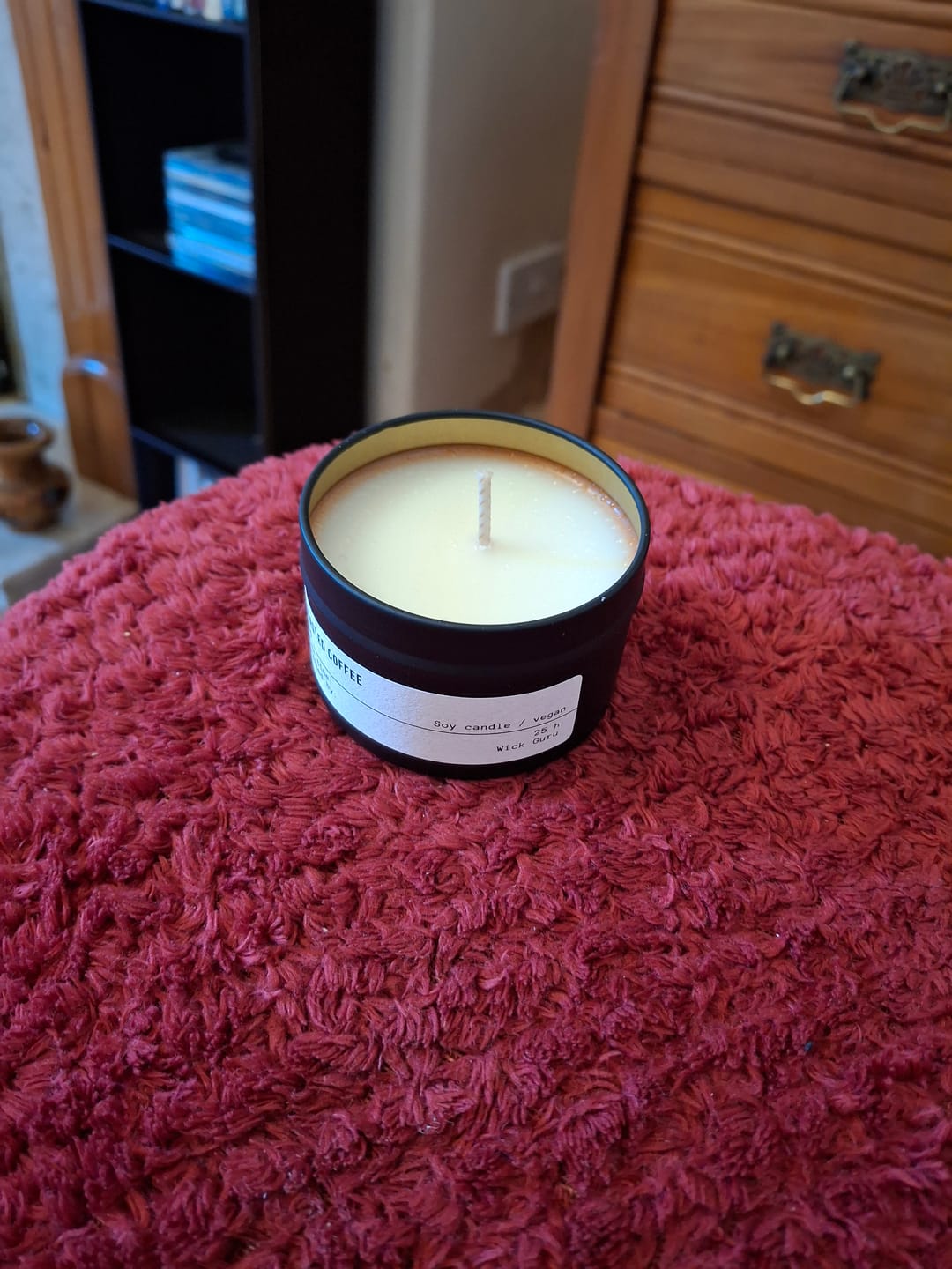 Customer photo review of Roasted Coffee Candle
