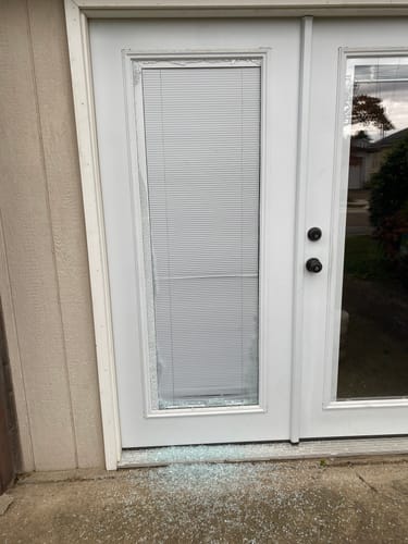 Customer photo review of Raise & Lower Blinds Glass and Frame Kit (Full Lite)
