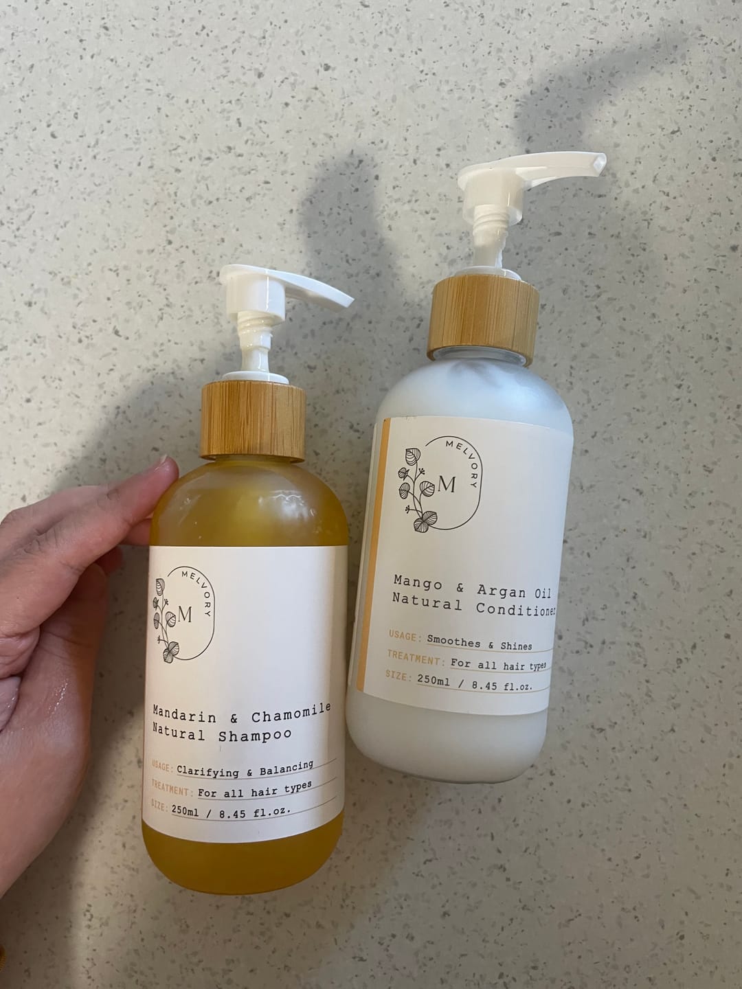 Customer photo review of SHAMPOO, CONDITIONER & HAIR BRUSH BUNDLE
