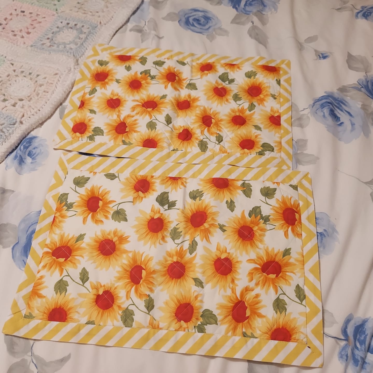 Customer photo review of Sunflowers Rose & Hubble Cotton Poplin Fabric