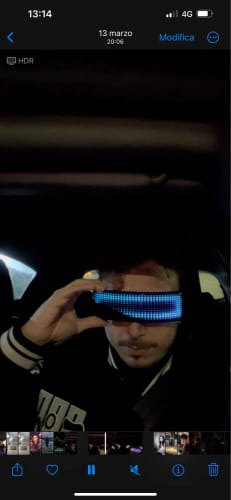 Customer photo review of Bluetooth LED Cyberpunk Glasses