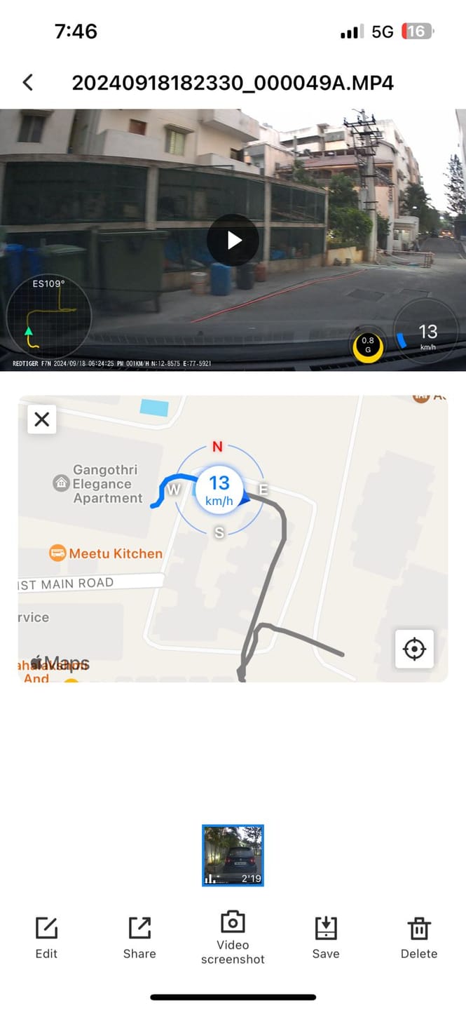 Customer photo review of Redtiger F7NP 4K Front Rear Dash Cam