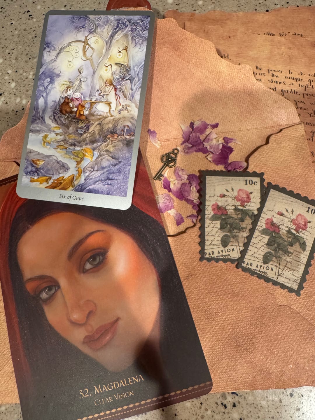 Customer photo review of Persephone's Sacred Secrets ~ Two Card Pull & Angel Message | via Mailed Letter