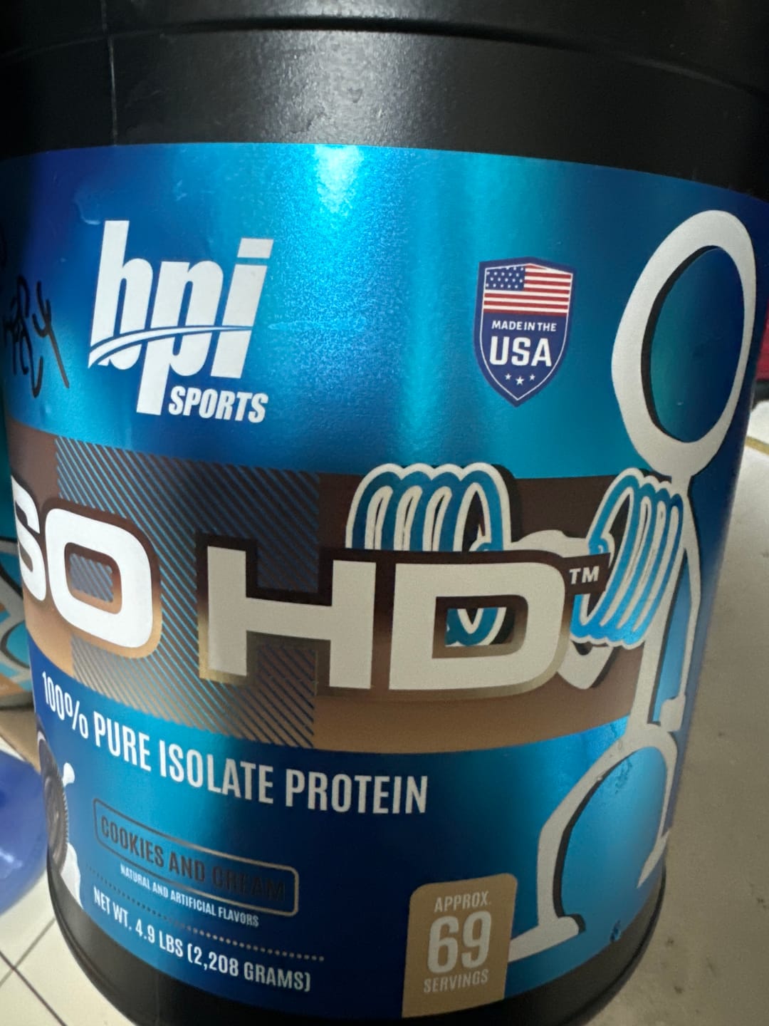 Customer photo review of Bpi Sports Iso HD Proteina Aislada 4.9 Lb