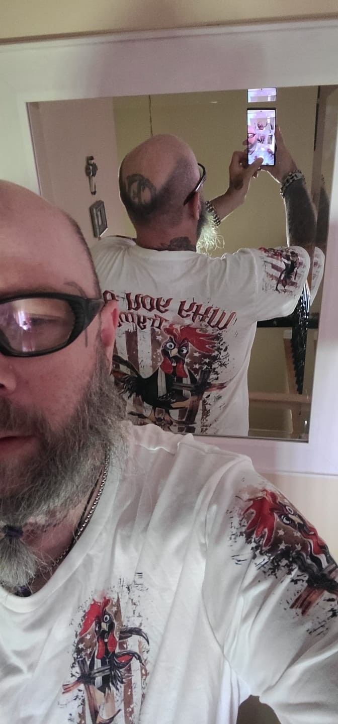 Customer photo review of Why You All Trying To Test The Jesus In Me Men's All Over Print Shirt - Yhln2108243