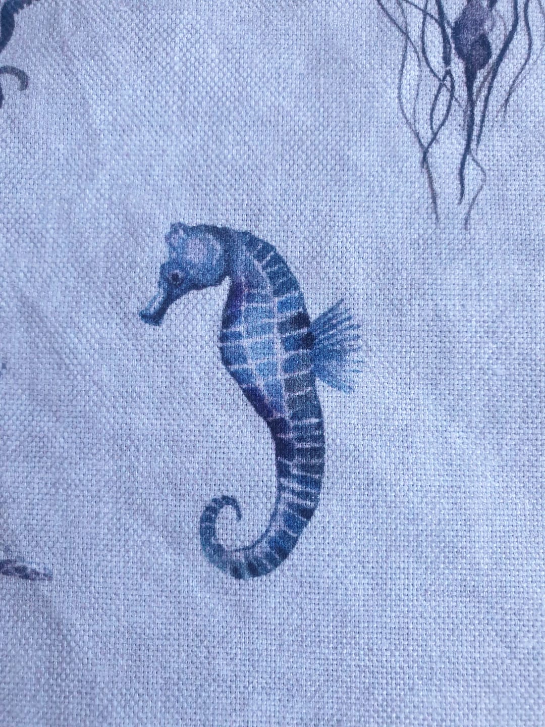 Customer photo review of Ocean Life Digital Print Cotton Canvas Fabric