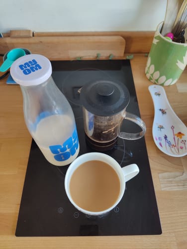 Customer photo review of MYOM 1l Starter Bundle x1 (4x130g) Packs Plus 1l Glass Bottle & FREE Delivery