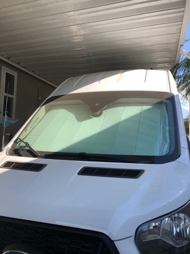 Customer photo review of Transit - Windshield Shade