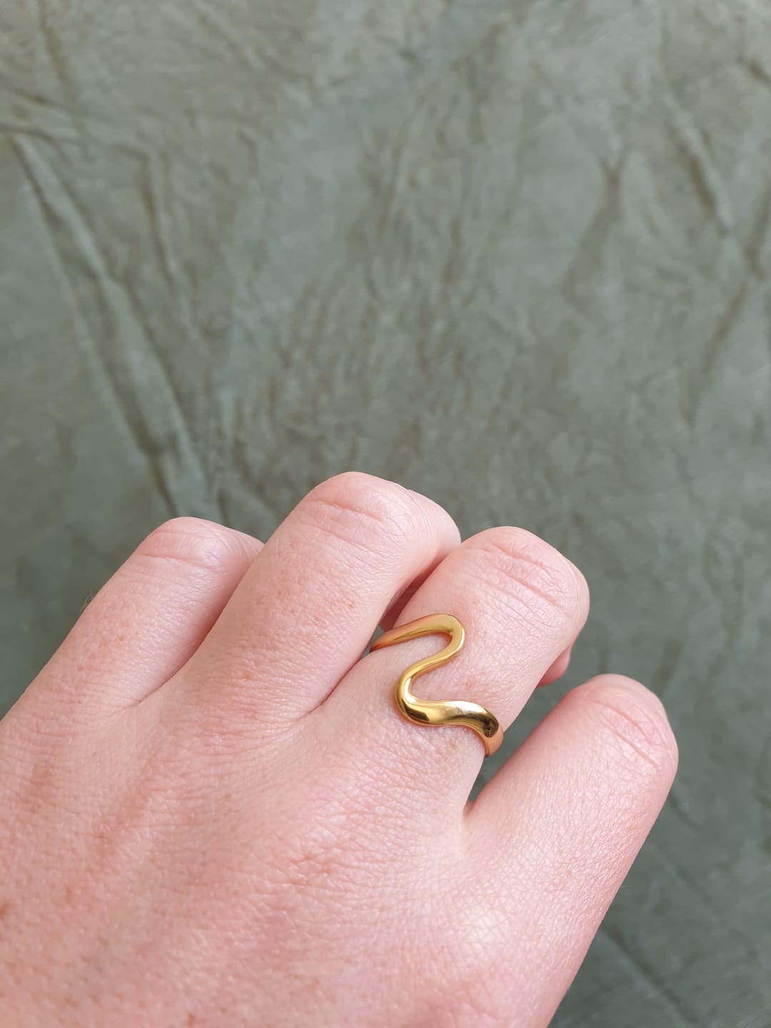 Customer photo review of Gold Wave Ring