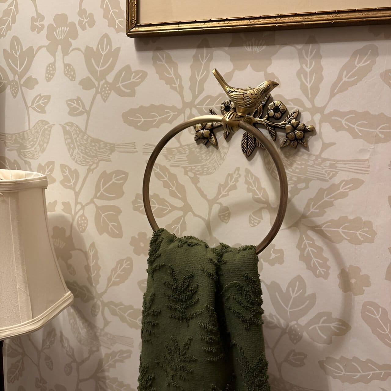 Customer photo review of Brass Bird Bathroom Set - Antique Brass