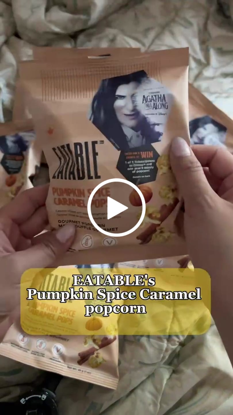 Customer video review of Pumpkin Spice Caramel Popcorn - Limited Edition inspired by Marvel Television's "Agatha All Along"