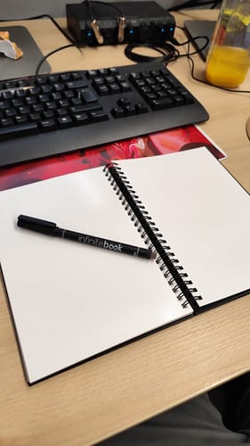 Customer photo review of Infinitebook Planner A5 Black