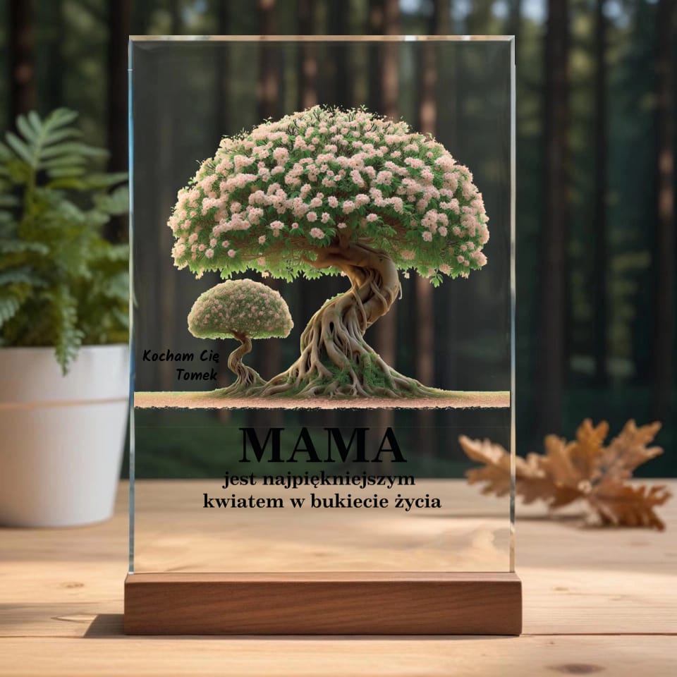 Customer photo review of Mama jest najpiękniejszym kwiatem w bukiecie życia - Szklo akrylowe, prezent dla mamy
