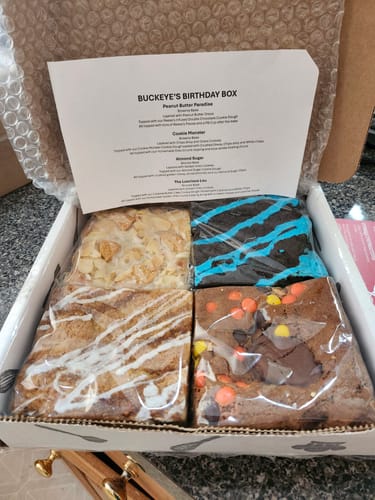 Customer photo review of Buckeye’s Birthday Box