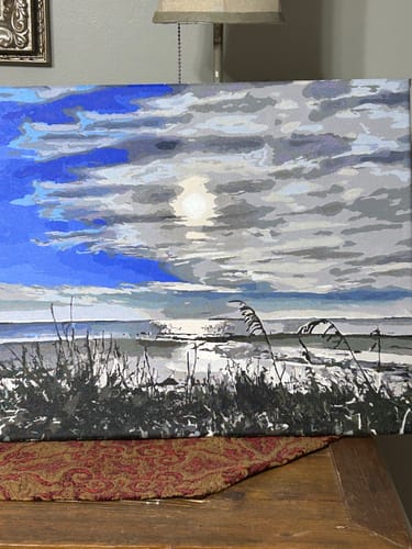 Customer photo review of Paint your own Photo - Custom Paint by Number