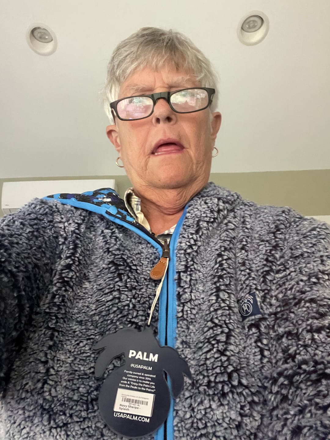 Customer photo review of Reversible Sherpa Full Zip Hoodie