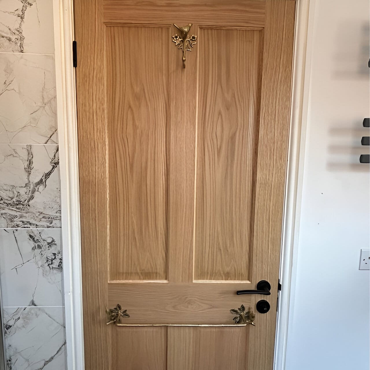 Customer photo review of Brass Bird Bathroom Set - Antique Brass