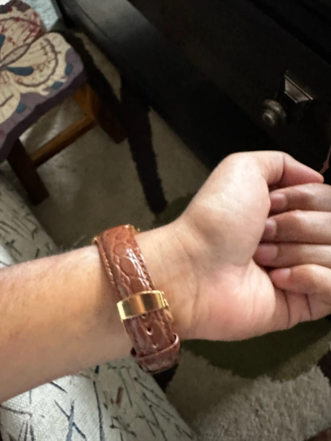 Customer photo review of Suunto Genuine Leather Band - Crocodile Pattern Classic