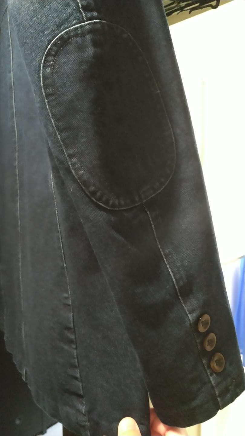 Customer photo review of 裏マルチストライプ柄　デニムブレザージャケット