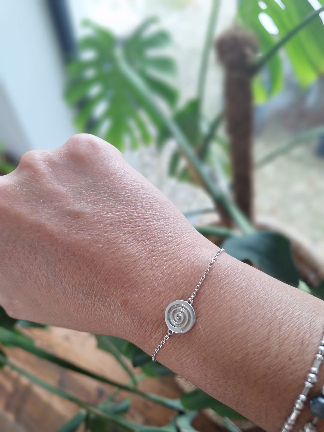 Customer photo review of Celtic Spiral Silver Bracelet (Symbolising Joy)