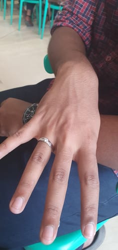 Customer photo review of Silver Fibonacci Ring For Him