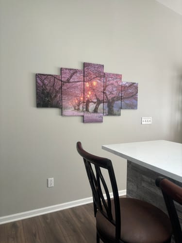 Customer photo review of Cherry Blossom Trees with Lights