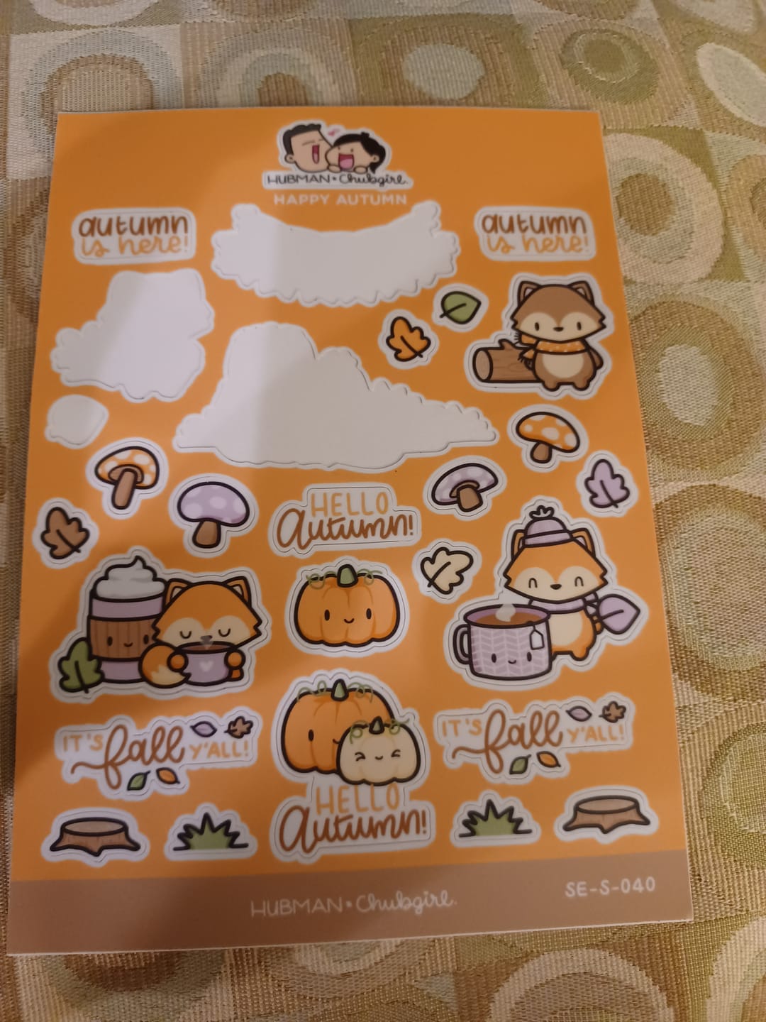 Customer photo review of Happy Autumn Sticker Sheet