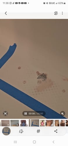 Customer photo review of Floor Crack Repair - Tub and Shower Repair Kit