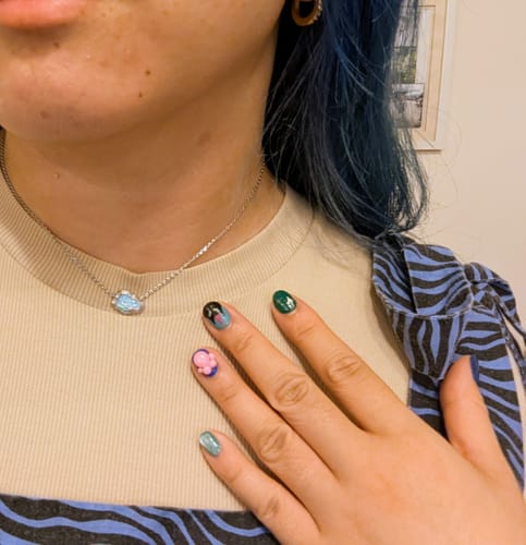 Customer photo review of Cry Me A River Necklace Silver