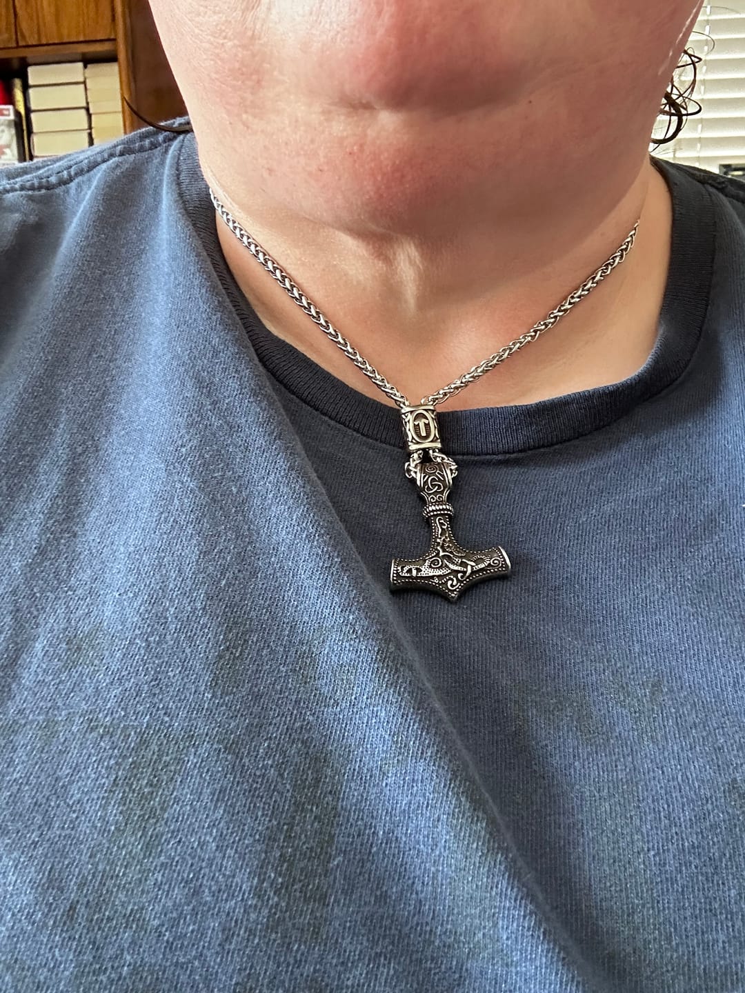 Customer photo review of Mjölnir - Thor's Hammer Stainless Steel Necklace