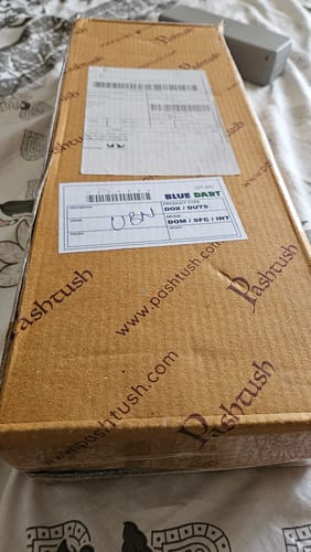 Customer photo review of Pashtush Mens Woven Ethnic Stole, Extra Soft Bamboo Fibre