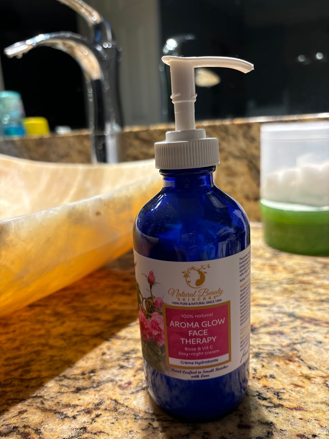 Customer photo review of Aroma GLOW Face Therapy for dry/sensitive/ageless/rosacea-type skin
