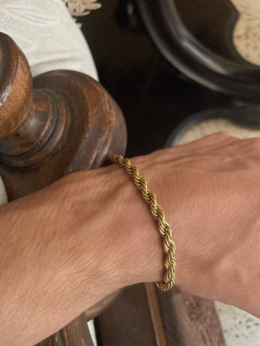 Customer photo review of ROPE BRACELET - GOLD (5𝘮𝘮)
